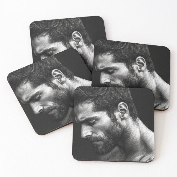 Item preview, In His Dreams - Brooding Masculine Sketch designed and sold by DEZZYDCREATES.