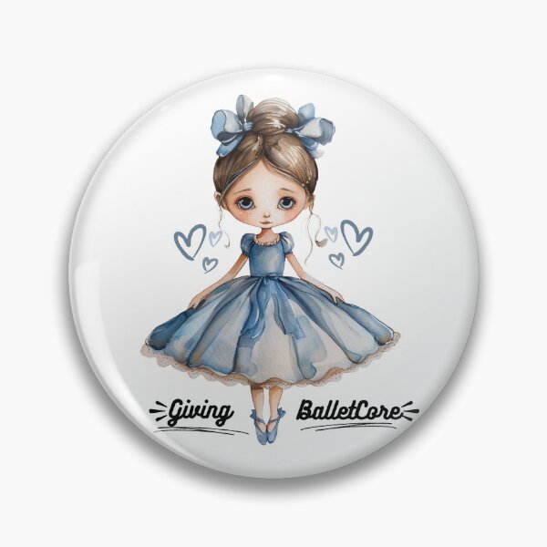 Artikelvorschau, Giving Balletcore – Schrullige Ballerina in Blau mit Aquarell-Motiv entworfen und verkauft von Dance Vibes: Blingit Studios.