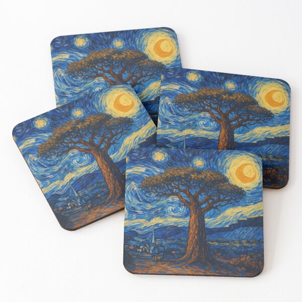 Item preview, African Baobab Tree - Starry Night designed and sold by Myra365Art.