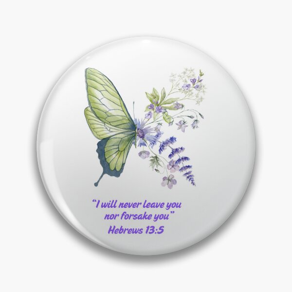 Item preview, Butterfly design "I Will Never Leave You or Forsake You" designed and sold by Christies  Creations.