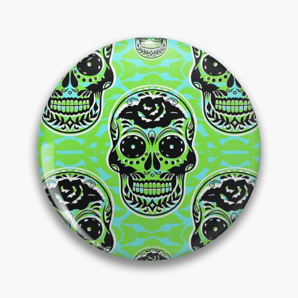 Item preview, Estampado de calaveras de azúcar y besos de neón: Arte pop del Día de los Muertos designed and sold by Code4Designs.