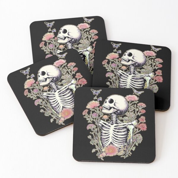 Item preview, SKELETON AND FLOWERS "Where Death Blossoms", AI designed and sold by davidjulie.