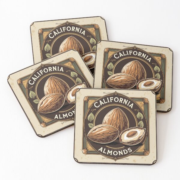 Item preview, Vintage Style Illustration of California Almonds in a Rustic Design designed and sold by Rue Market.