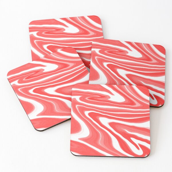 Item preview, Radiant Zebra Reverie Abstract Harmony in Red Orange and White designed and sold by DicenCute.