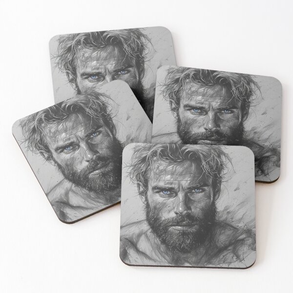 Item preview, Cobalt the Brave - Brooding Masculine Sketch designed and sold by DEZZYDCREATES.