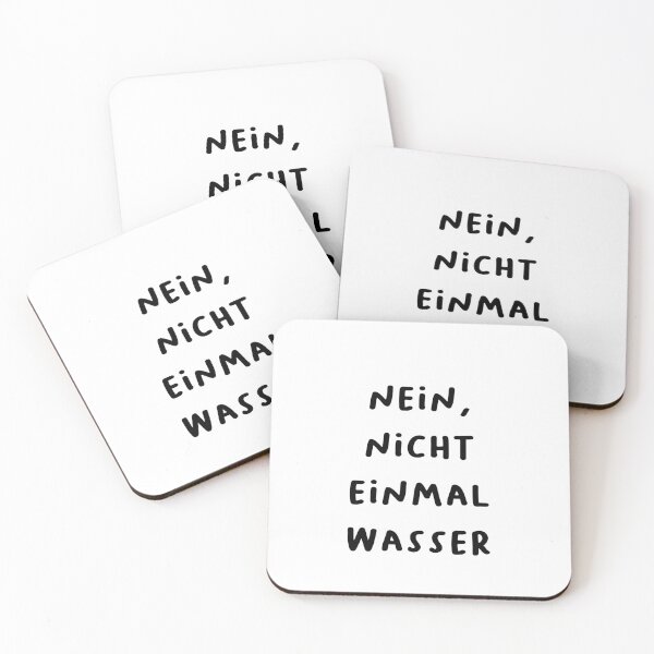 Item preview, Nein, nicht einmal Wasser - German Funny Diet or Fasting Joke Design designed and sold by RM-Journey.