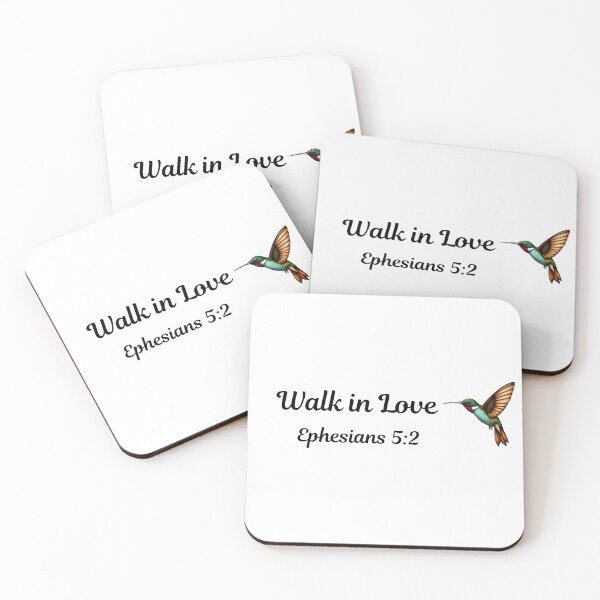 Item preview, Hummingbird & “Walk in Love” – Ephesians 5:2 KJV Scripture Art designed and sold by Christies  Creations.