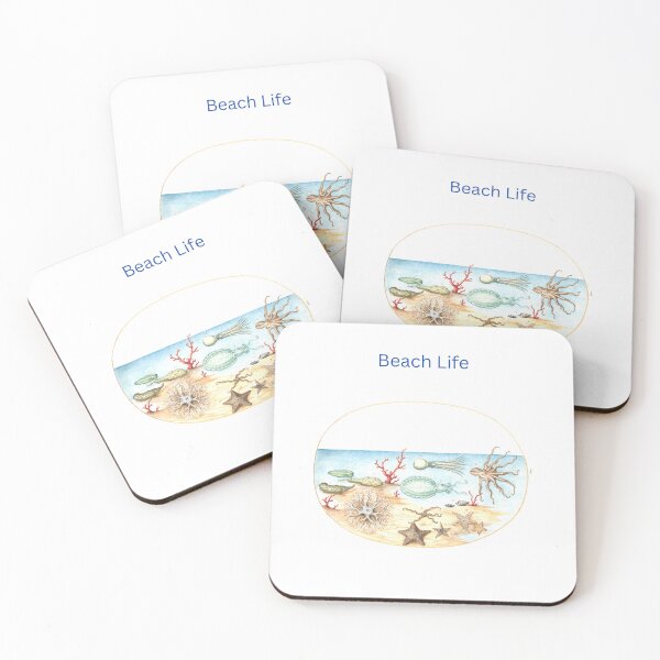 Item preview, Vintage beach painting with sea creatures in the ocean designed and sold by Christies  Creations.