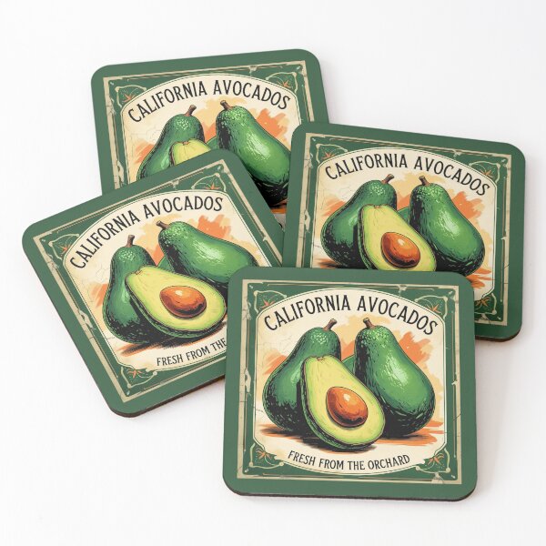 Item preview, Vintage California Avocado Label Design with Retro Style Art designed and sold by Rue Market.