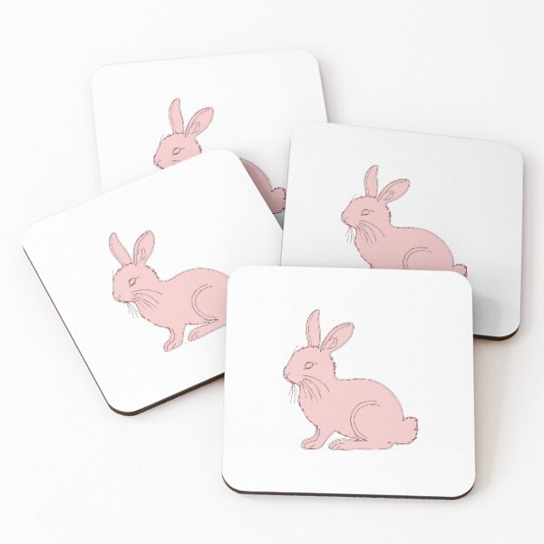 Item preview, Pink Rabbit - Cute Minimalist Animal Design designed and sold by RM-Journey.