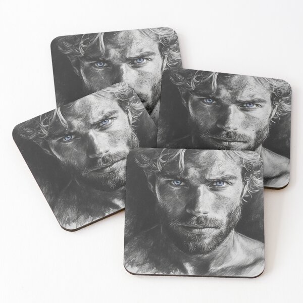 Item preview, Scarred and Blue-tiful - Brooding Masculine Sketch designed and sold by DEZZYDCREATES.