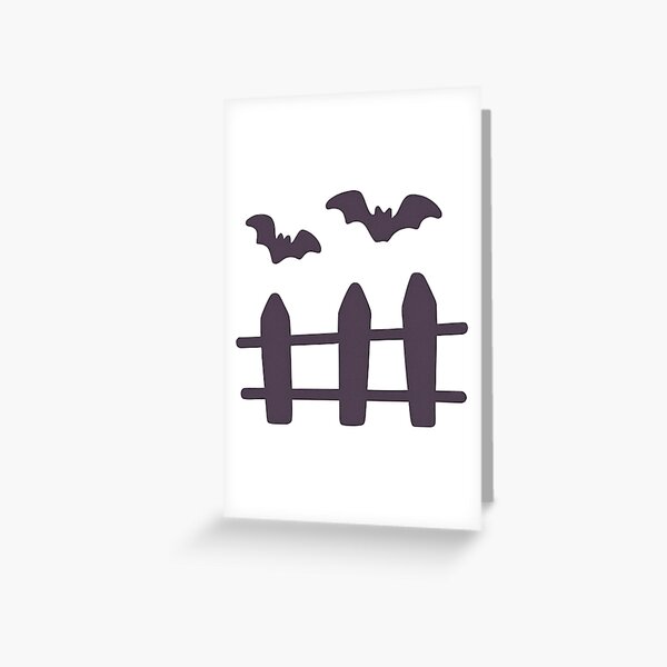 Item preview, Bat Fence Gothic Halloween Graveyard Illustration designed and sold by Vendeloc.