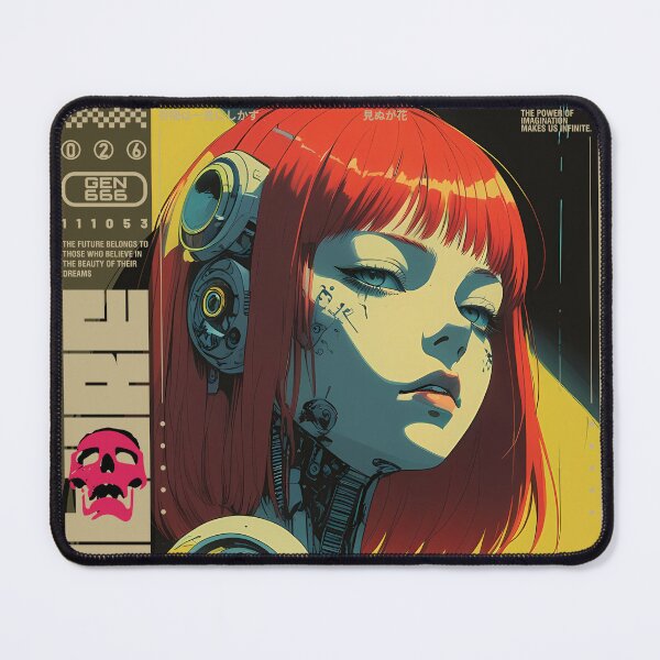 Item preview, Cyborg girl with red hair designed and sold by BOZGO.