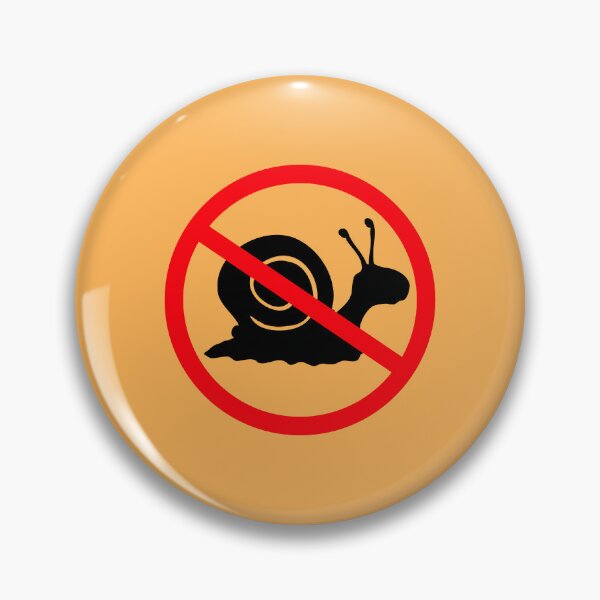 Item preview, No Snail Forbidden Zone Attention Sign Against Funny designed and sold by shirt-o-mat.