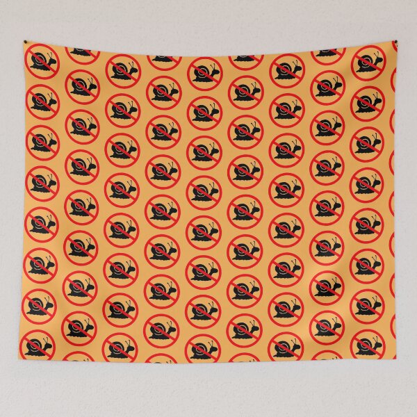Item preview, No Snail Forbidden Zone Attention Sign Against Funny designed and sold by shirt-o-mat.