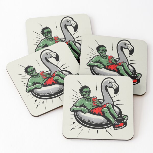 Item preview, Zombie Relaxing On Flamingo Float  designed and sold by NightTimeJ.