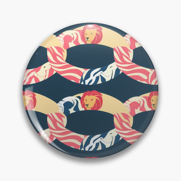 Item preview, Animal Patterned Interlocking Circles on Dark Background designed and sold by ART ATTACK ZONE.