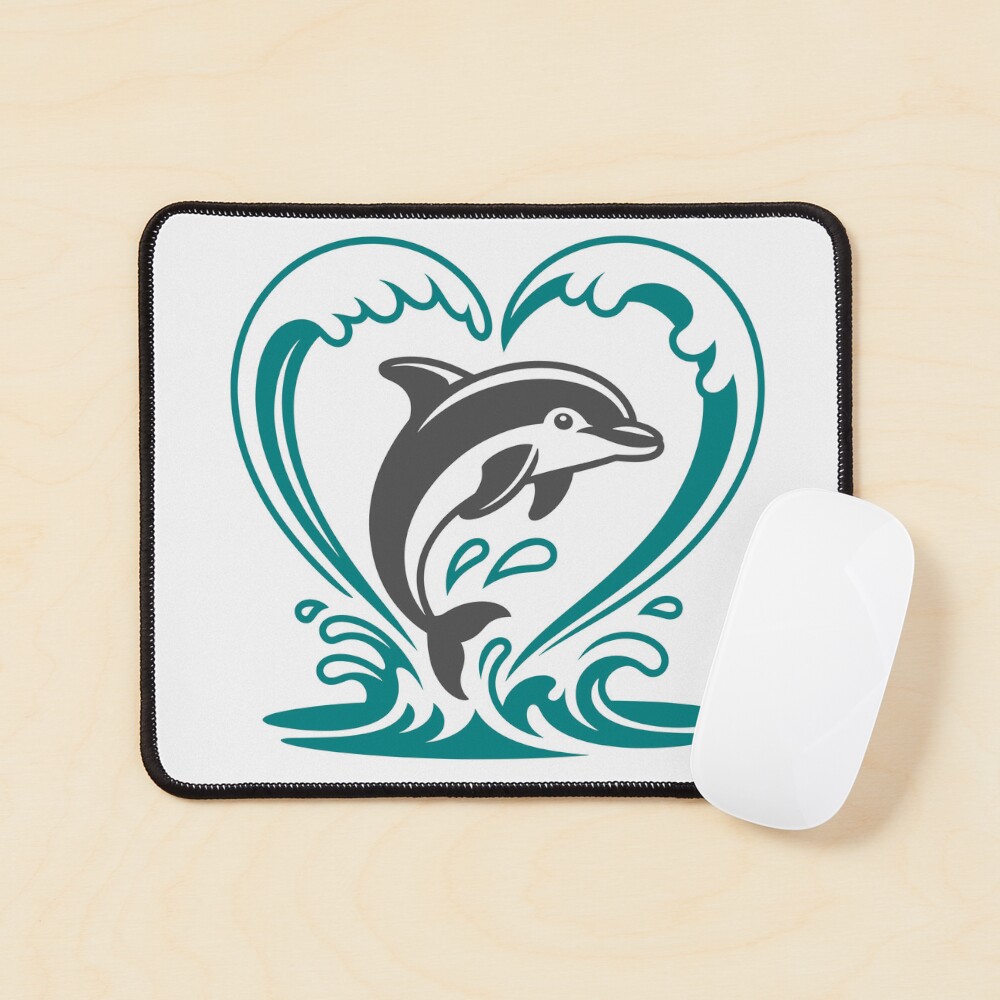 Dolphin in Heart Shape Splash