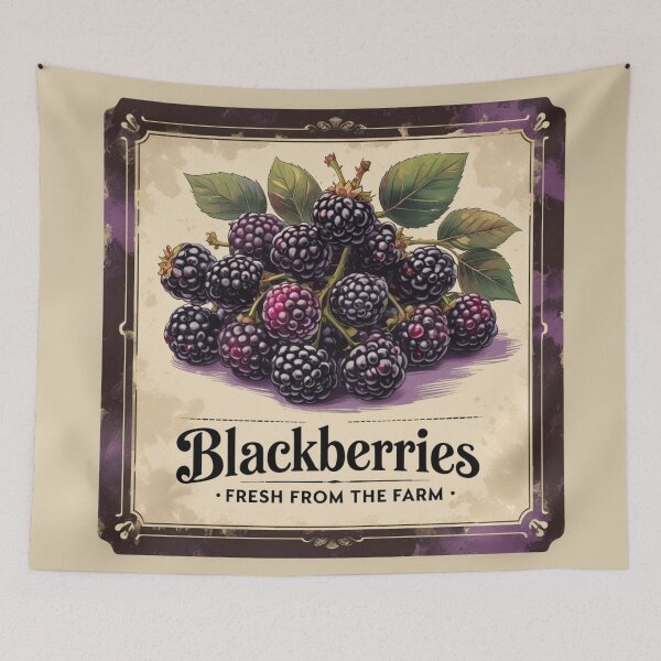Item preview, Vintage Style Blackberry Label Highlighting Fresh Farm Produce designed and sold by Rue Market.