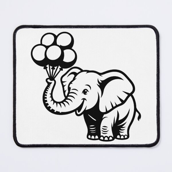 Item preview, Elephant Holding Balloons designed and sold by theartfulaspie.