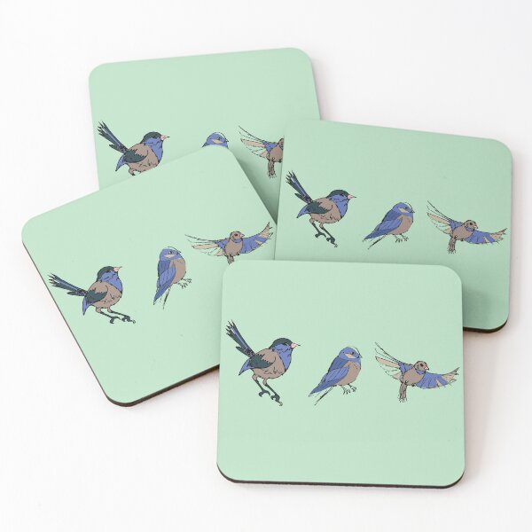 Item preview, 3 Little Blue Birds designed and sold by LauraCoxArt.