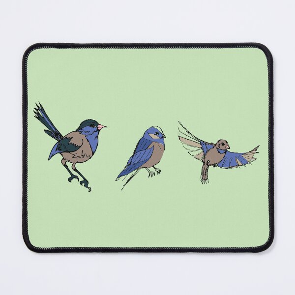 Item preview, 3 Little Blue Birds designed and sold by LauraCoxArt.