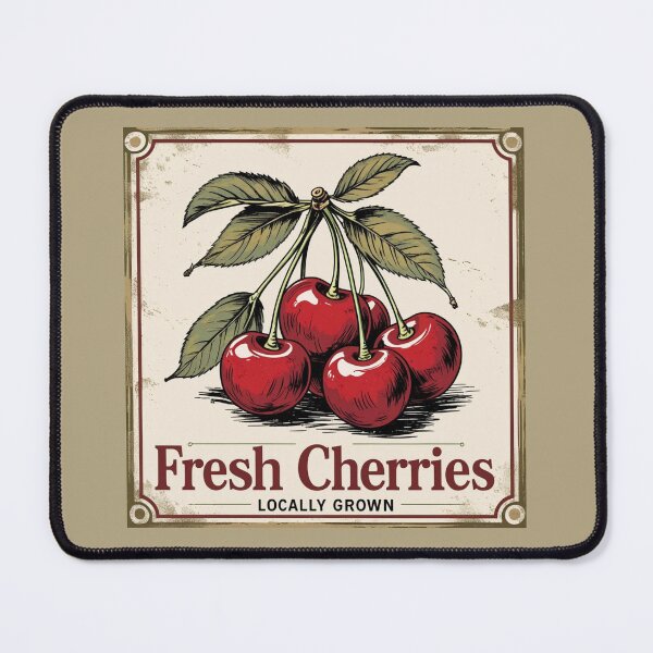Item preview, Vintage Style Illustration of Fresh Cherries for Local Product Label designed and sold by Rue Market.