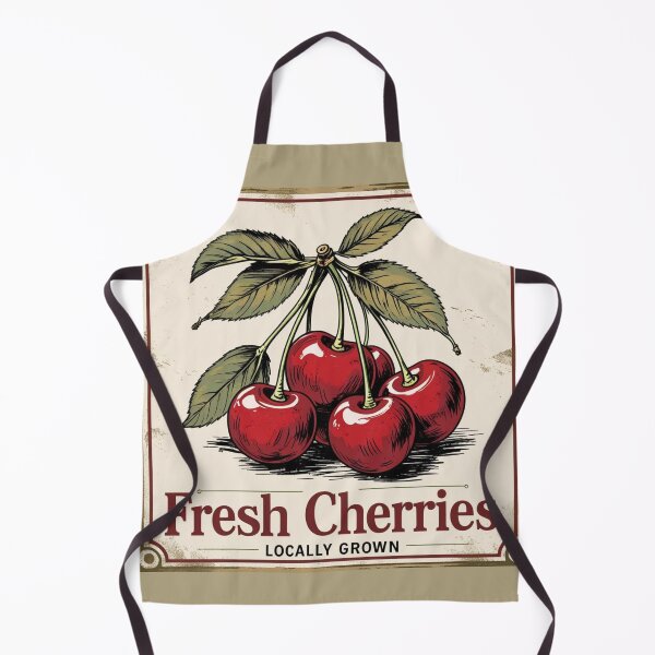 Item preview, Vintage Style Illustration of Fresh Cherries for Local Product Label designed and sold by Rue Market.