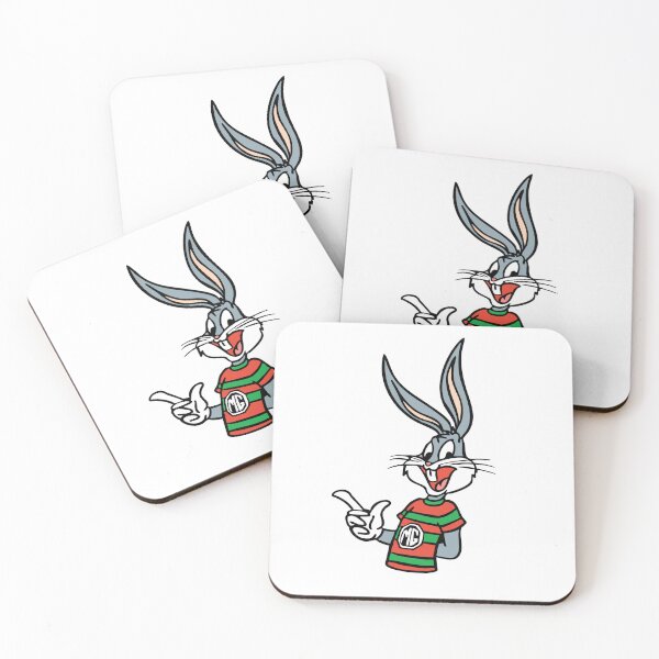 Item preview, NRL South Sydney Rabbitohs Football Bugs Bunny Cartoon  designed and sold by TanArtDesign.