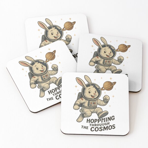 Item preview,  Cute Space Bunny Astronaut | Hopping Through the Cosmos - Funny Cartoon Space Animal Design designed and sold by PrinToria-1.