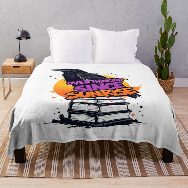 Item preview, Overthinking Since Sunrise Raven Business humor Design designed and sold by FoxyJags.
