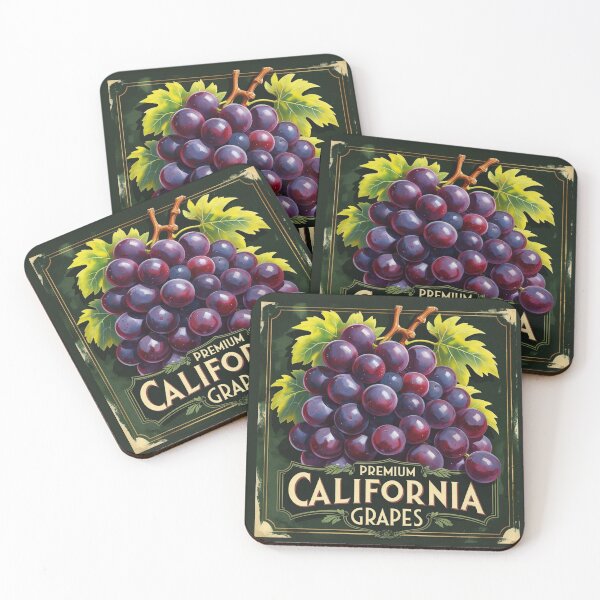 Item preview, Vintage Californa Grapes Crate Label designed and sold by Rue Market.