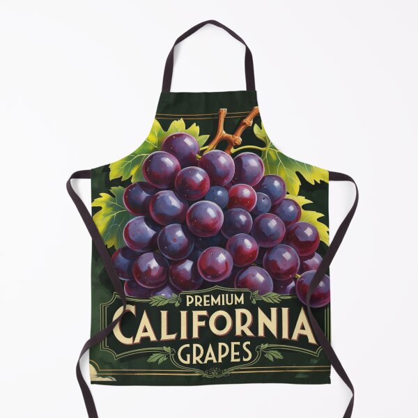 Item preview, Vintage Californa Grapes Crate Label designed and sold by Rue Design Company.