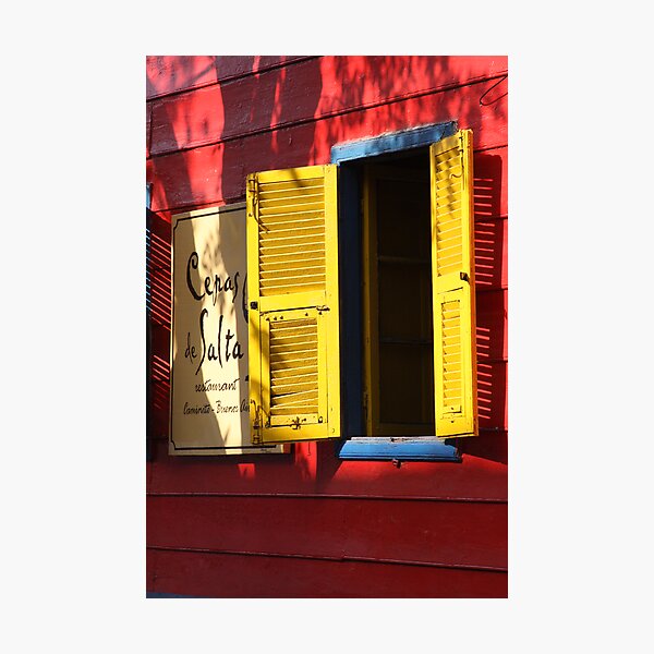 Item preview, Yellow Shutters against Red Facia designed and sold by Shubie.