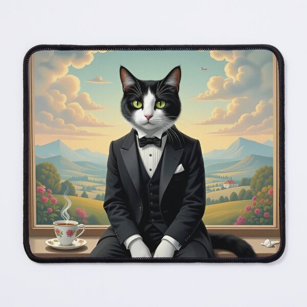 Item preview, Windowsill is His Spot—In Tux or Not designed and sold by AJSRPrints.