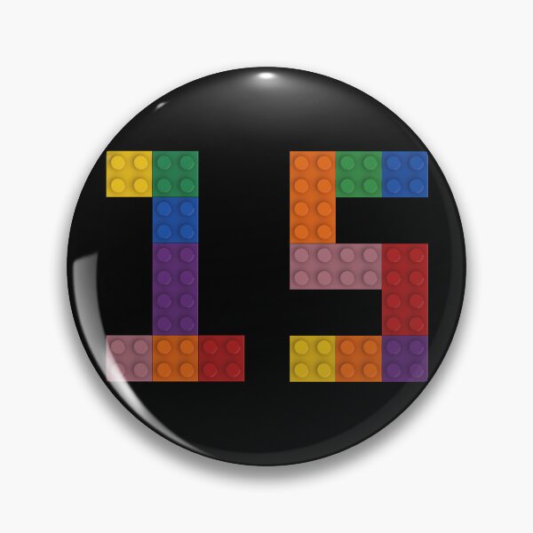 Item preview, 15 numbering made of bricks designed and sold by Brickification.