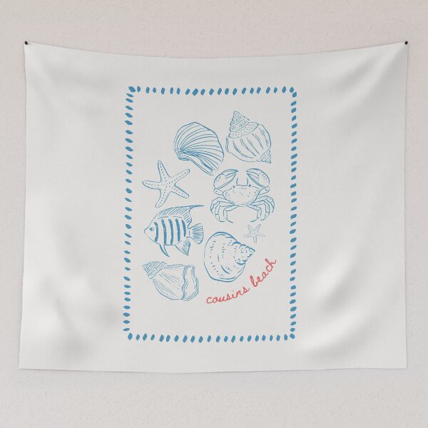 Item preview, cousins beach blue coastal print designed and sold by amyshira7.