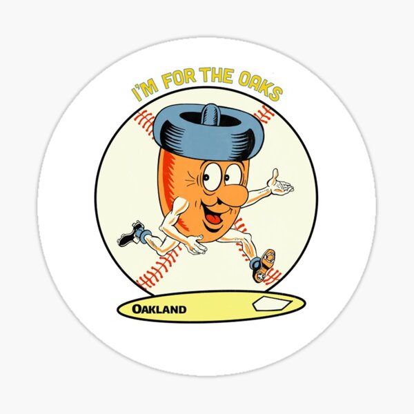 Item preview, Oaks Baseball vintage retro sticker designed and sold by PIXEL POP DESIGNS - Beyond the Norm!.