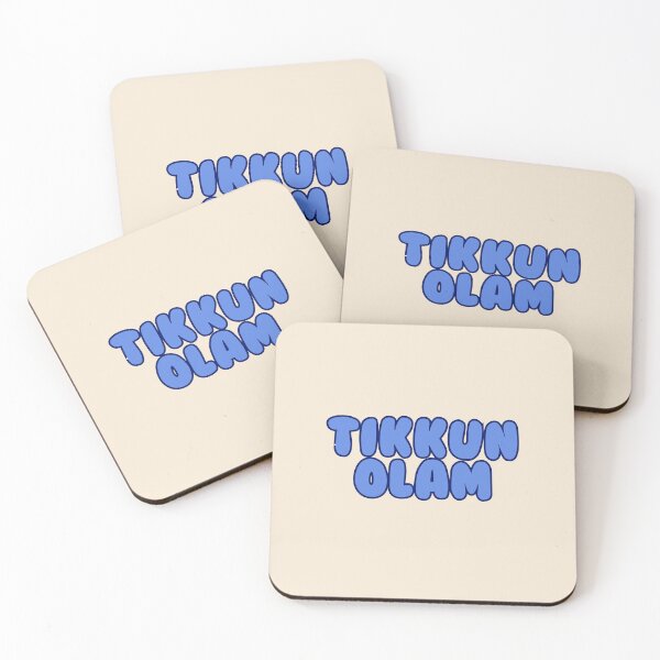 Item preview, tikkun olam blue duotone bubbly letters - jewish value designed and sold by jessicaleah15.