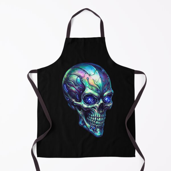 Item preview, Cráneo alienígena biomecánico con textura iridiscente designed and sold by TheSkullRoom.