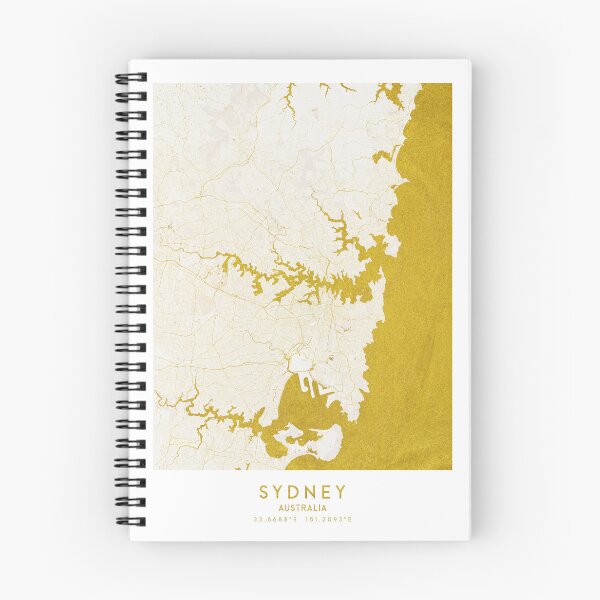 Item preview, Sydney Map in Gold designed and sold by AronArtGallery.