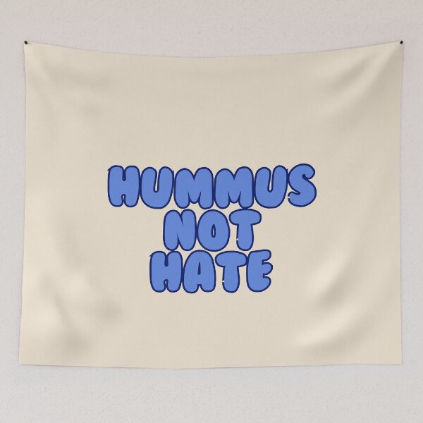 Item preview, SPREAD HUMMUS NOT HATE BLUE DUOTONE - JEWISH VALUES designed and sold by jessicaleah15.