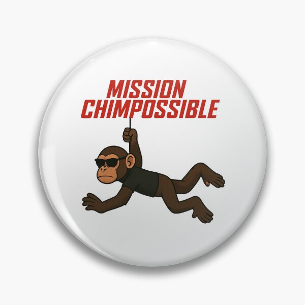 Item preview, Mission Chimp-possible Funny Spy Monkey Cartoon designed and sold by DesignWerkz.