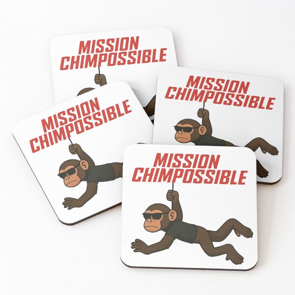 Item preview, Mission Chimp-possible Funny Spy Monkey Cartoon designed and sold by DesignWerkz.