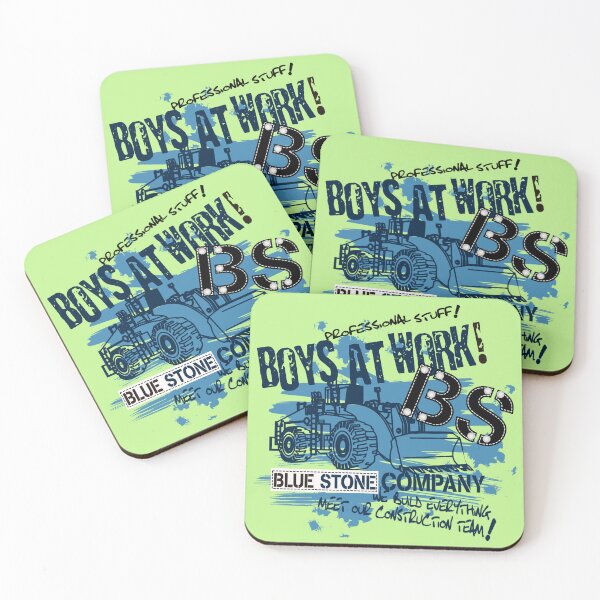 Item preview, boys at work blue stone company designed and sold by  Bride of the desert.