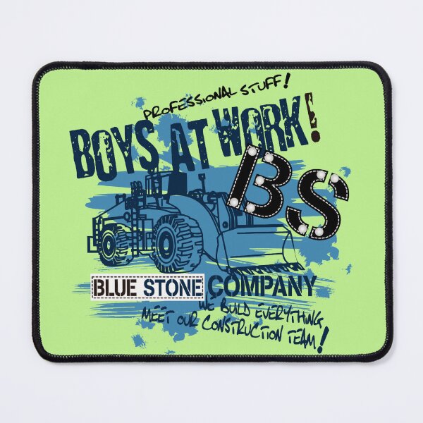 Item preview, boys at work blue stone company designed and sold by  Bride of the desert.
