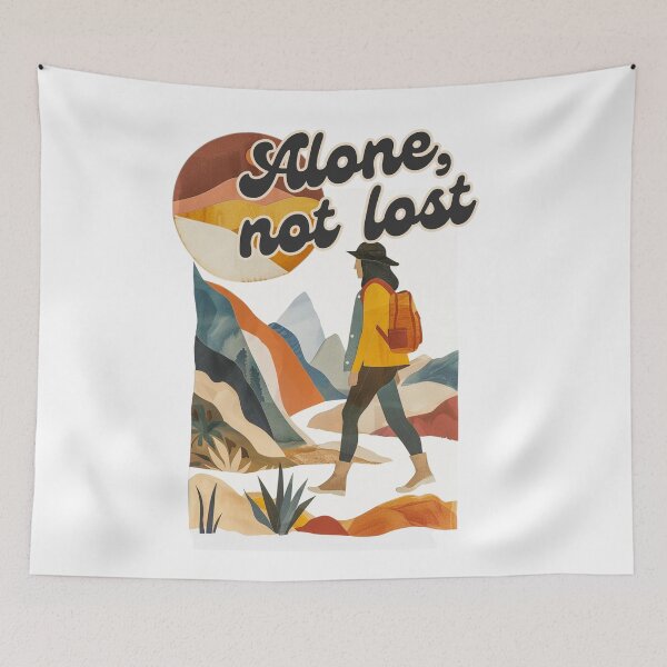 Item preview, Alone Not Lost – Empowering Travel Quote designed and sold by RoadNesters.