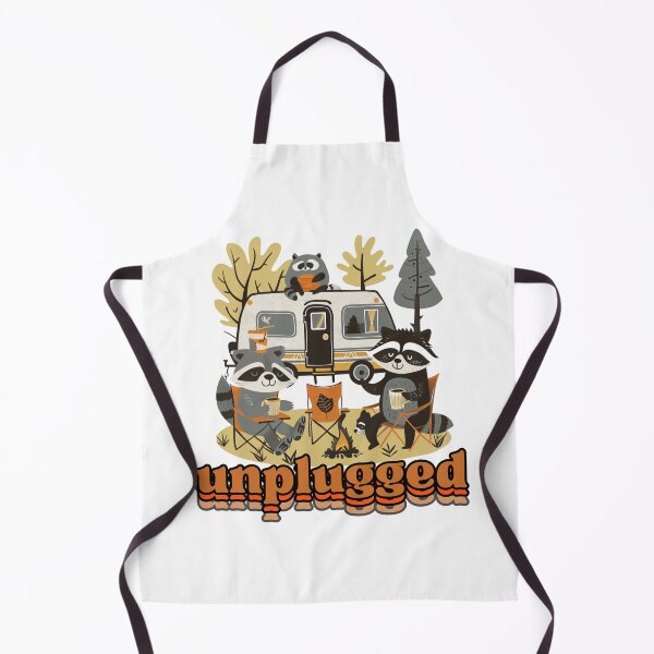 Item preview, Unplugged – Cozy RV Camping Scene with Raccoons by the Fire designed and sold by RoadNesters.