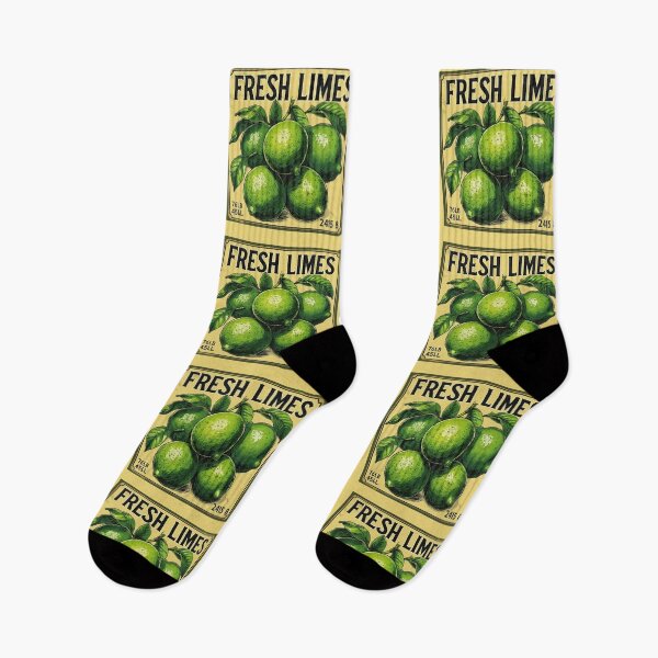 Item preview, Fresh Limes Crate Label designed and sold by Rue Market.