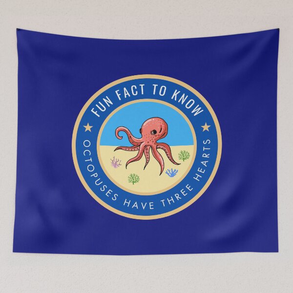 Item preview, Fun fact to know Octopuses have three hearts designed and sold by fev-rocks.
